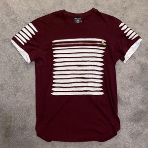 Thrashed Burgundy Shirt- Large
